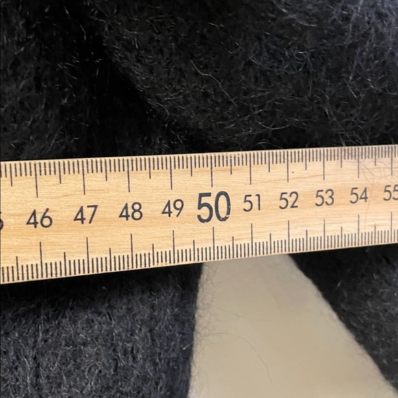 Maje - Wool Mohair Blend Puffer Sleeve Cardigan Sweater Black 2 - Picture 12 of 13